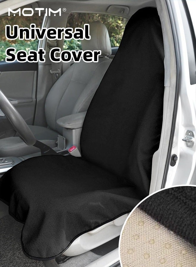 Motim Front Car Seat Cover, Waterproof Seat Sweat Towel Seat Cover, Universal Four Seasons Anti-Slip Car Seat Protector Compatible with 95% Vehicle Fit for Cars Truck SUV or Vans - Image 1